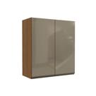 Armário Aéreo Cozinha Modulado Maxxi G765 c/ 2 Portas c/ Vidro Reflecta 80cm Canela - Kappesberg Armário Aéreo Cozinha Modulado Maxxi G765 c/ 2 Portas c/ Vidro Reflecta 80cm Canela - Kappesberg