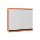 Armário Aéreo Cozinha Modulado Thela Macadâmia 2 Portas 80cm Freijo/Branco - Telasul Armário Aéreo Cozinha Modulado Thela Macadâmia 2 Portas 80cm Freijo/Branco - Telasul
