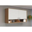 Armário Aéreo Cozinha Modulado Torino c/ 2 Portas 120cm Mel/Off White - Movelbento