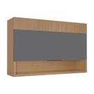 Armário Aéreo Cozinha Nesher Realeza 1 Porta 120cm Carvalho/Titânio