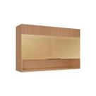 Armário Aéreo Cozinha Nesher Realeza 1 Porta c/ Vidro 120cm Carvalho Armário Aéreo Cozinha Nesher Realeza 1 Porta c/ Vidro 120cm Carvalho