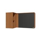 Armário Aéreo de Canto 1 Porta 98cm Elara Kappesberg Canela/Preto
