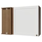 Armário Aéreo De Canto 1 Porta Rustic/branco Vik Madesa Armário Aéreo De Canto 1 Porta Rustic/branco Vik Madesa