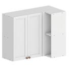 Armário Aéreo de Canto 12535P 95cm 2 Portas Branco Poliman Móveis Armário Aéreo de Canto 12535P 95cm 2 Portas Branco Poliman Móveis