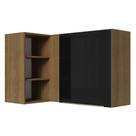 Armário Aéreo de Canto com Adega Madesa Lux 1P Preto