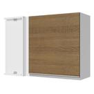 Armário Aéreo de Canto Glamy 100%MDF 1Porta BR/Rustic Madesa