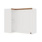 Armário Aéreo de Canto Iluminata 1 PT Branco