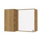 Armário Aéreo De Canto Reto Celeste Mdf 1 Porta 4 Nichos