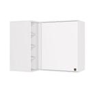 Armário Aéreo De Canto Reto Celeste Mdf 1 Porta 4 Nichos