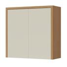 Armário Aéreo De Cozinha 0,80m 2 Portas 100% Mdf Cléo Madeirado/off White Nesher Madeirado Armário Aéreo De Cozinha 0,80m 2 Portas 100% Mdf Cléo Madeirado/off White Nesher Madeirado