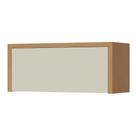 Armário Aéreo De Cozinha 0,80m Porta Basculante 100% Mdf Cléo Madeirado/Off White Nesher Armário Aéreo De Cozinha 0,80m Porta Basculante 100% Mdf Cléo Madeirado/Off White Nesher