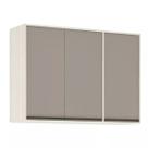 Armário Aéreo de Cozinha 120 cm 3 Portas 5 Prateleiras Linea Luciane Móveis