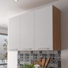 Armário Aéreo de Cozinha 120cm 3 Portas Copacabana Móvel na Caixa