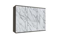 Armário Aéreo de Cozinha 120cm Kappesberg Nox H787 cinza cor Onix com Vidro Pedra