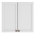 Armário Aéreo de Cozinha 12528 80cm 2 Portas MDF MDP Bater Branco Poliman Moveis Armário Aéreo de Cozinha 12528 80cm 2 Portas MDF MDP Bater Branco Poliman Moveis