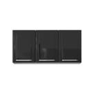 Armário Aéreo de Cozinha 3 Portas Itatiaia Luce de Aço 105cm Preto