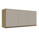 Armário Aéreo de Cozinha 3 Portas Margarida 120cm Cor Mel/Arenas - Mademóvel