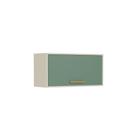 Armário Aéreo de Cozinha 80cm 1 Porta Basc Bossa Nova Verde