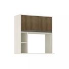 Armário Aéreo de Cozinha 80cm 2 Portas 4 Prateleiras e Nicho Microondas Linea Luciane Móveis Armário Aéreo de Cozinha 80cm 2 Portas 4 Prateleiras e Nicho Microondas Linea Luciane Móveis