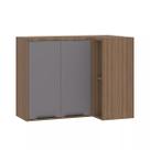 Armário Aéreo de Cozinha Canto Reto 95cm 2 Portas Aspen Luciane Móveis