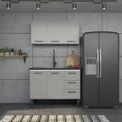 Armário Aéreo de Cozinha em Aço 120cm 3 Portas Juno
