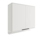 Armário Aéreo De Cozinha Miami 800mm 2 Portas C Porta Temperos Carraro Branco Armário Aéreo De Cozinha Miami 800mm 2 Portas C Porta Temperos Carraro Branco