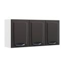 Armário Aéreo de Cozinha Preto e Branco 3 Portas New Premium