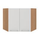 Armário Aéreo Ditália Aspen Canto Carv/Branco CD-214 Cozy