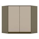 Armário Aéreo évelin Canto Obliquo 2 Portas 83 Cm Duna Cristal - Henn