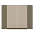 Armário Aéreo évelin Canto Obliquo 2 Portas 83 Cm Duna Cristal Henn