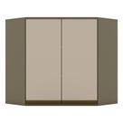 Armário Aéreo Évelin Canto Obliquo 2 Portas 83 cm Duna Cristal Henn