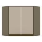 Armário Aéreo Évelin Canto Obliquo 2 Portas 83 cm Duna Cristal Henn