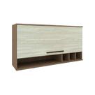 Armário Aéreo Evolution 1 PT Tannat e Branco 120 cm