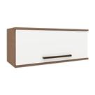 Armário Aéreo Evolution 1 PT Tannat e Branco 80 cm