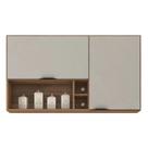 Armário Aéreo Firenze 120cm 2 Portas com Nichos Demobile