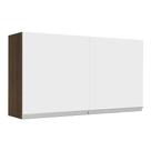 Armário Aéreo Glamy 120cm 2 Portas Branco/Rustic Madesa Armário Aéreo Glamy 120cm 2 Portas Branco/Rustic Madesa