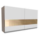Armário Aéreo Glamy 120Cm 2 Portas com Vidro Rustic Madesa Armário Aéreo Glamy 120Cm 2 Portas com Vidro Rustic Madesa