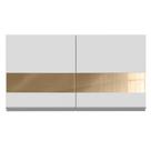 Armário Aéreo Glamy 2 Portas com Vidro 120cm Branco Madesa Armário Aéreo Glamy 2 Portas com Vidro 120cm Branco Madesa