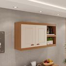 Armário Aéreo Grande Cozinha Safira New 100 MDF 2 Portas 2 Nichos Armário Aéreo Grande Cozinha Safira New 100 MDF 2 Portas 2 Nichos