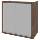 Armário Aéreo Indekes Stella 80cm 2 Portas - Noce/Off White