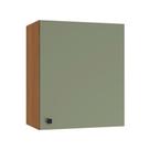 Armário Aéreo Kappesberg Pixel 1 Porta Canela/Verde Frevo 60cm