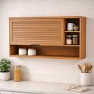 Armário Aéreo Macadâmia 1 Porta 120cm Telasul com Nicho