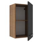 Armário Aéreo Madesa Agata 40cm 1 Porta Rustic Preto