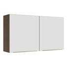 Armário Aéreo Madesa Lux 120 cm 2 Portas - Rustic/Branco Veludo Armário Aéreo Madesa Lux 120 cm 2 Portas - Rustic/Branco Veludo