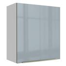 Armário Aéreo Madesa Lux 60 cm 1 Porta - Branco/Cinza
