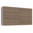 Armário Aéreo Madesa Stella 120 cm 2 Portas - Branco/Rustic Armário Aéreo Madesa Stella 120 cm 2 Portas - Branco/Rustic