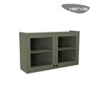 Armário Aéreo MDF Herval Viana, com Vidro, 2 Portas, Verde Hill, 120 cm Armário Aéreo MDF Herval Viana, com Vidro, 2 Portas, Verde Hill, 120 cm