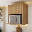 Armário Aéreo Micro 1 Porta Basculante 70Cm Ripado 100% Mdf Rainha Armário Aéreo Micro 1 Porta Basculante 70Cm Ripado 100% Mdf Rainha