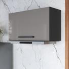 Armário Aéreo Modulado Para Geladeira Fidelitá Mônaco 80cm 1 Porta Basculante Chumbo/Titânio Armário Aéreo Modulado Para Geladeira Fidelitá Mônaco 80cm 1 Porta Basculante Chumbo/Titânio