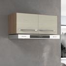 Armário Aéreo Modulado Para Geladeira Fidelitá Paris 70 Cm 2 Portas Nogal/Salinas